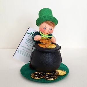 Annalee 5" Lucky Lad with Pot of Gold St Patrick's Day Doll 160324, New with Tag
